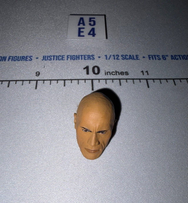1/12 Scale Bald Male Head Sculpt - Scowling Expression - Star Wars Black Series