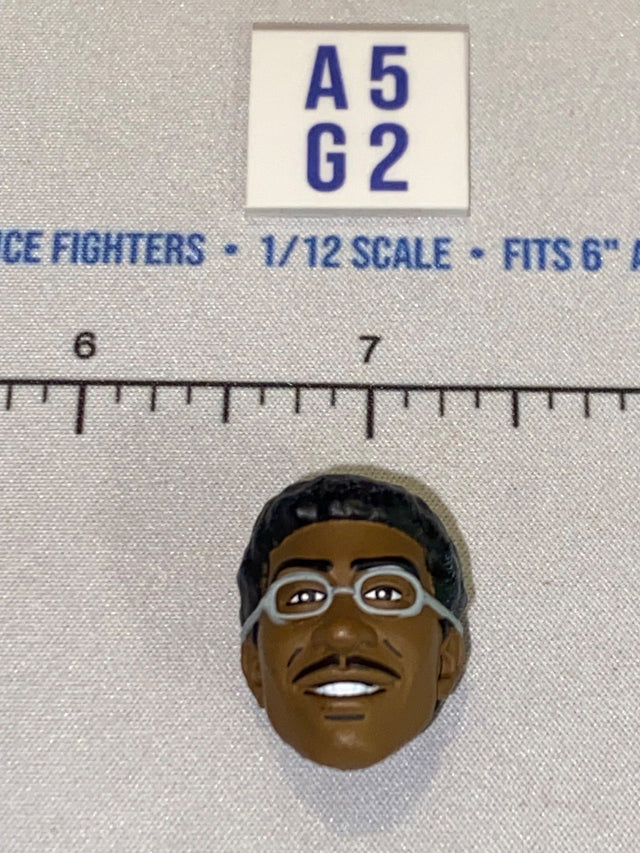 1/12 Scale Male Head Sculpt with Dark Hair and Glasses