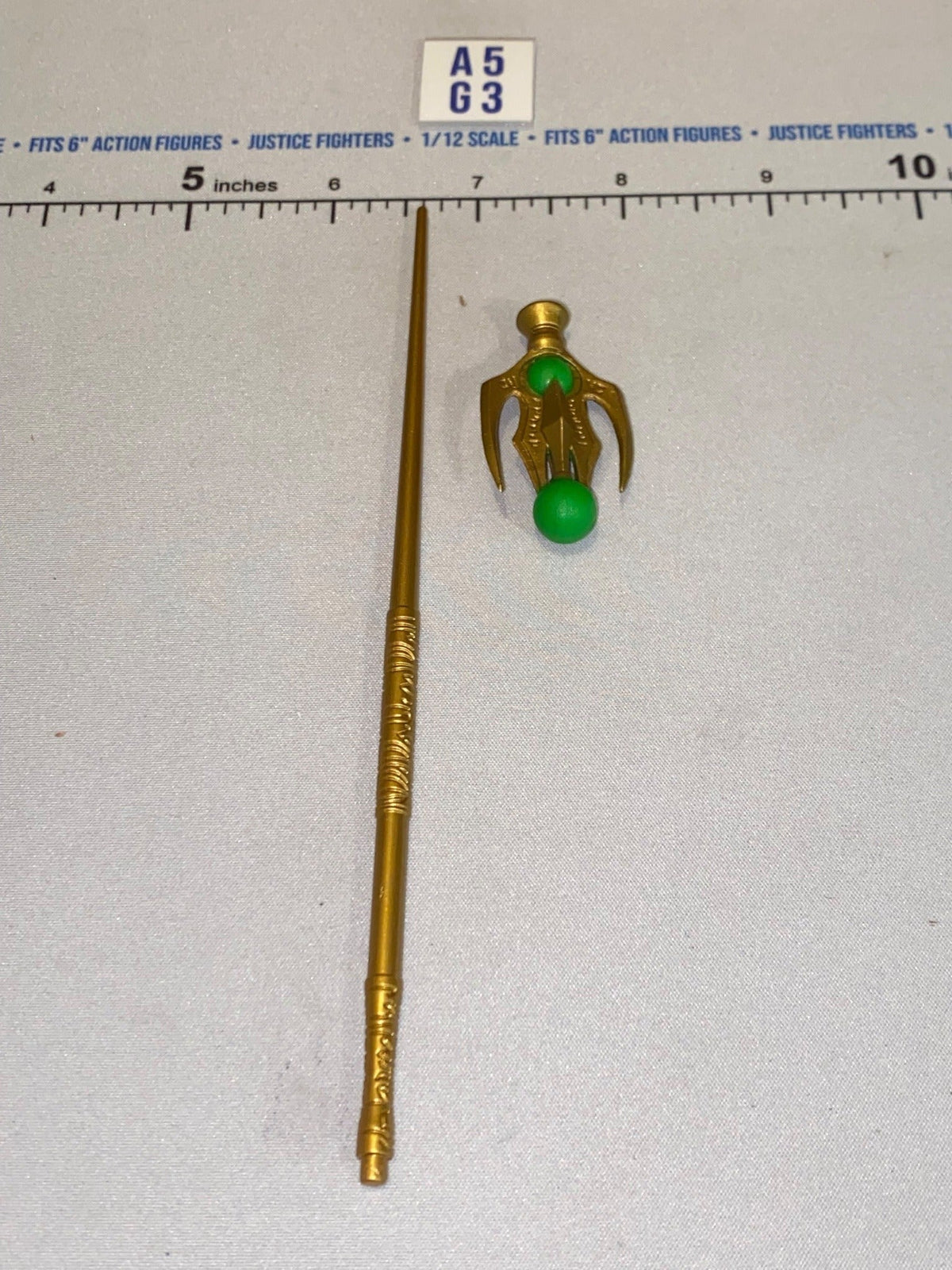 1/12 Scale Four Horsemen - Mythic Legions Fantasy Era Ornate Wand with Green Orb