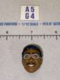 1/12 Scale Male Head Sculpt with Short Dark Hair and Glasses