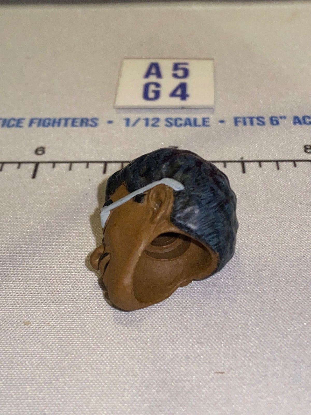 1/12 Scale Male Head Sculpt with Short Dark Hair and Glasses
