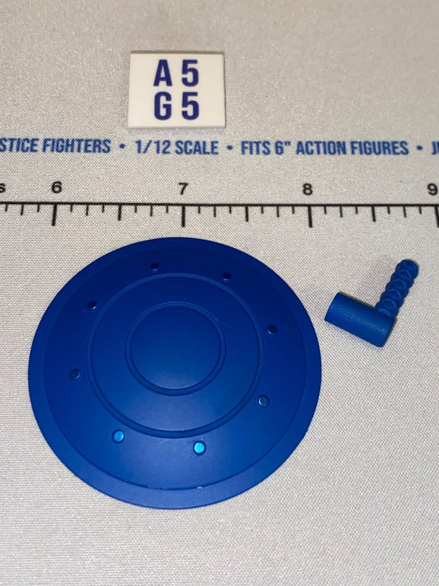 1/12 Scale Science Fiction Round Shield - Four Horsemen - Cosmic Legions - Blue