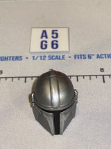 1/12 Scale Mandalorian Helmet - Star Wars Black Series - Beskar Silver