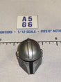 1/12 Scale Mandalorian Helmet - Star Wars Black Series - Beskar Silver