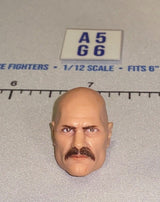 1/12 Scale Male Head Sculpt Bald with Mustache - Valaverse