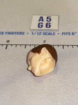 1/12 Scale Female Head Sculpt with Short Brown Hair