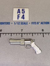 1/12 Scale Modern Era Revolver with White Grip