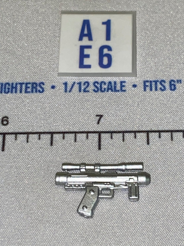1/12 Scale Imperial Blaster Pistol- Silver Chrome - Star Wars Black Series