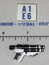 1/12 Scale Star Wars Black Series Science Fiction Blaster Pistol - Black and White