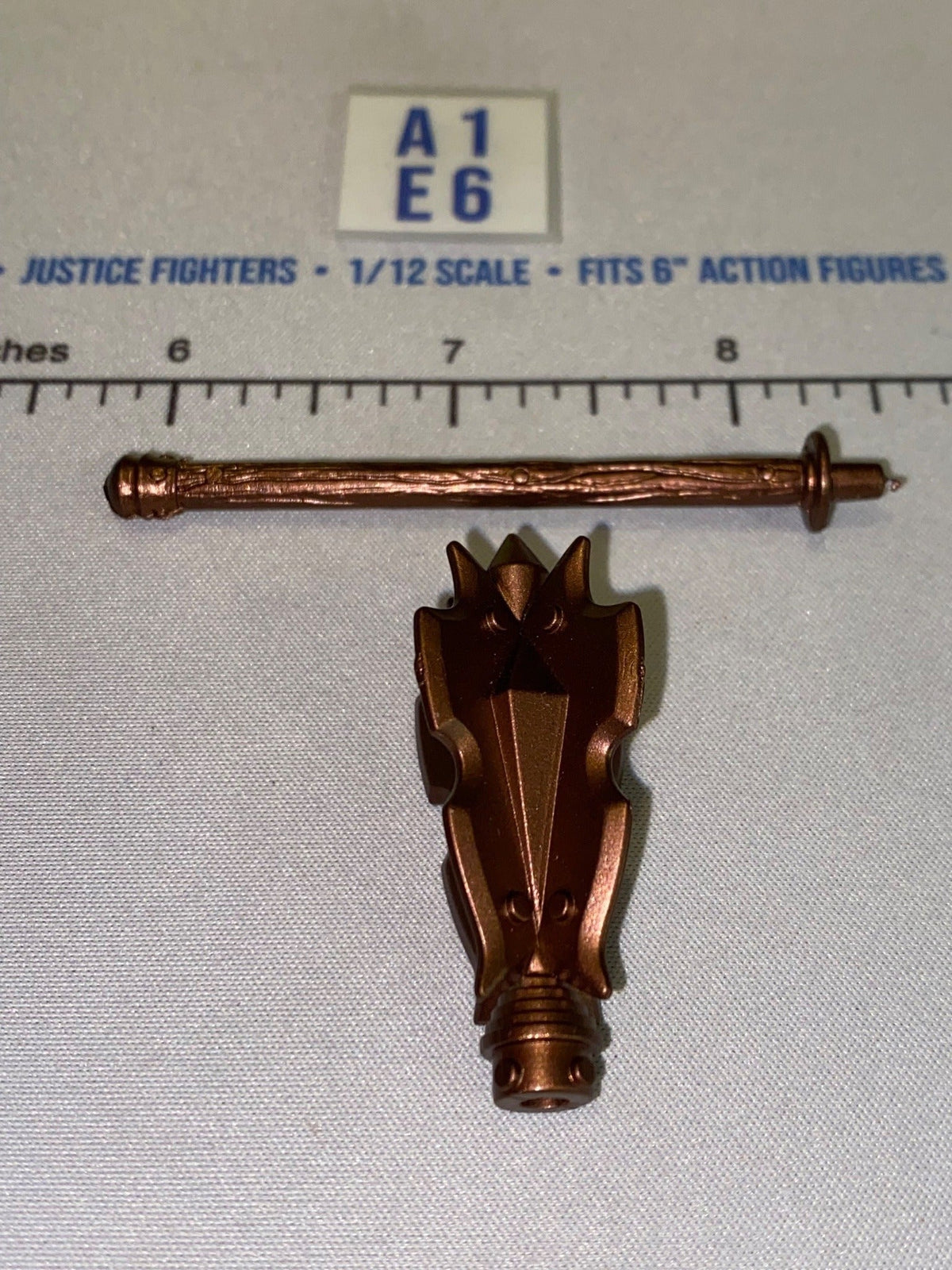 1/12 Scale Fantasy Warrior Battle Axe Staff Weapon - Four Horsemen - Mythic Legions