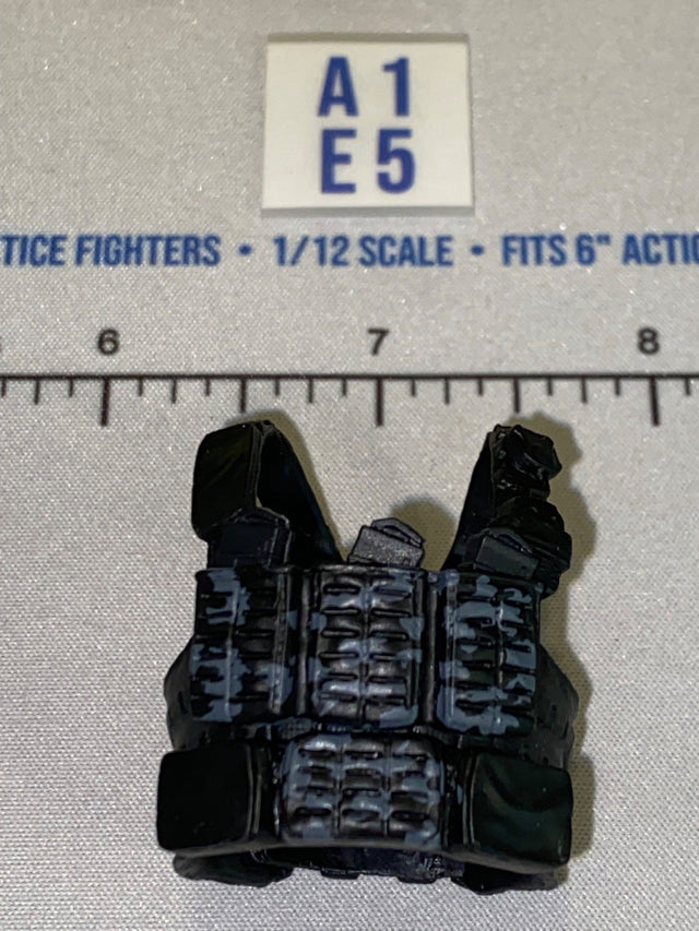 1/12 Scale Modern Era Tactical Body Armor Vest - Black - Valaverse
