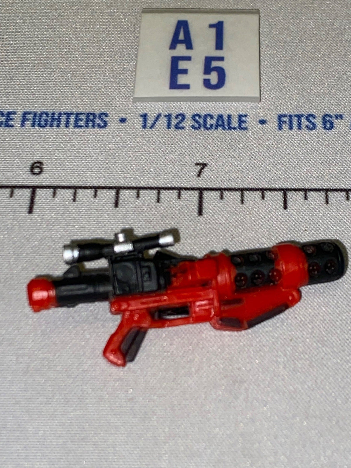 1/12 Scale Star Wars Black Series Stormtrooper Blaster Rifle First Roder - Red and Black