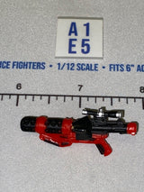 1/12 Scale Star Wars Black Series Stormtrooper Blaster Rifle First Roder - Red and Black