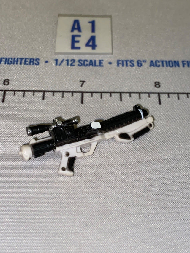 1/12 Scale Star Wars Black Series First Order Stormtrooper Blaster Rifle with Scope - White and Black