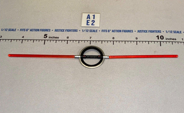 1/12 Scale Double-Bladed Lightsaber Staff - Red - Star Wars Black Series