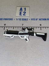 1/12 Scale First Order Stormtrooper Blaster Rifle with Scope - White and Black
