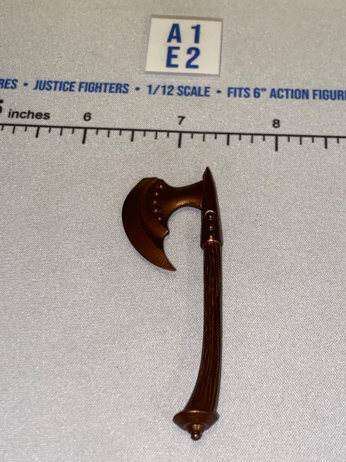 1/12 Scale Medieval Fantasy Battle Axe, Copper Color - Four Horsemen - Mythic Legions