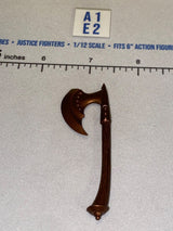 1/12 Scale Medieval Fantasy Battle Axe, Copper Color - Four Horsemen - Mythic Legions