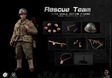 1/12 Scale WWII US Army Rescue Team Three Figure Set - NIB POP - NIB