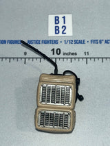 1/12 Scale Modern Era Tactical Field Radio Backpack - Tan - Valaverse