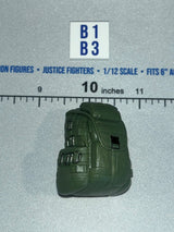 1/12 Scale Modern Era Military Backpack Green - Valaverse - Olive Drab