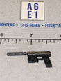 1/12 Scale Modern Era Pistol with Suppressor and Tactical Light - Valaverse
