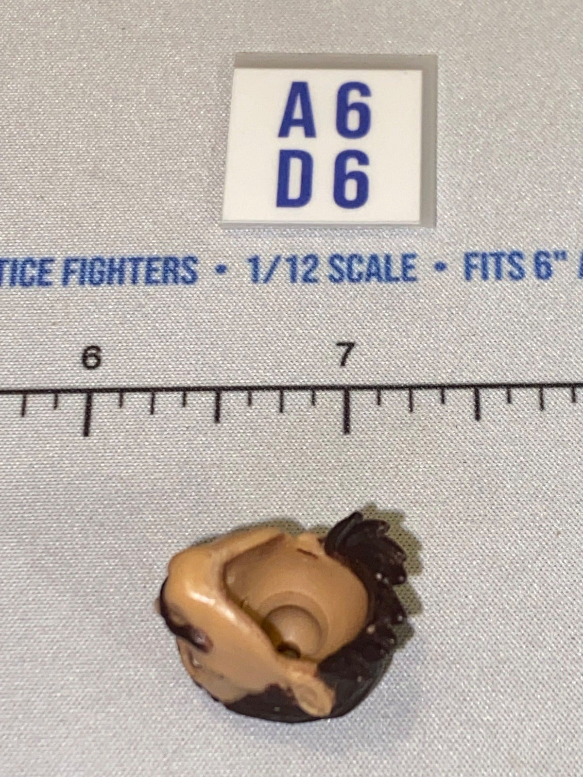1/12 Scale Male Head Sculpt with Long Dark Hair and Mustache - GI Joe Classified