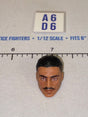 1/12 Scale Male Head Sculpt with Black Hair and Mustache - GI Joe Classified