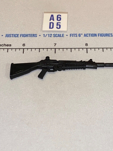 1/12 Scale GI Joe Classified Modern Era Assault Rifle with Handguard and Fixed Stock - Black
