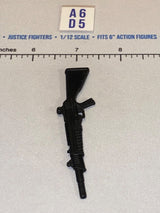 1/12 Scale GI Joe Classified Modern Era Assault Rifle with Handguard and Fixed Stock - Black
