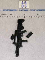 1/12 Scale Modern Era Assault Rifle with Scope, Bipod and Vertical Grip - Black