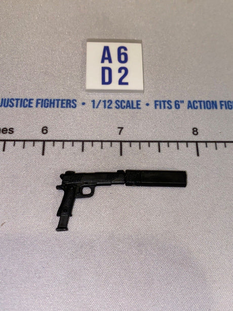 1/12 Scale Modern Era Semi-Automatic Pistol with Suppressor - GI Joe Classified