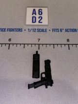 1/12 Scale Modern Era Semi-Automatic Pistol with Suppressor - GI Joe Classified