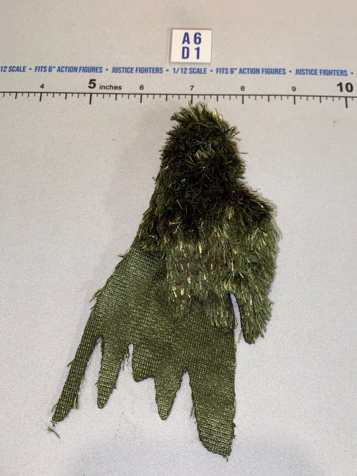1/12 Scale GI Joe Classified Modern Era Military Ghillie Suit Hood and Gloves Set
