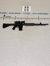 1/12 Scale Modern Era Assault Rifle with Scope and Rail Handguard