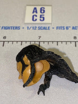 1/12 Scale Head Sculpt with Long Dark Hair - Mattel WWE