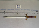 1/12 Scale Medieval Fantasy Sword with Gold and Red Handle - Four Horsemen - Mythic Legions