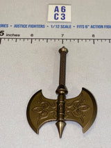 1/12 Scale Medieval Fantasy Double-Headed Battle Axe - Four Horsemen - Mythic Legions