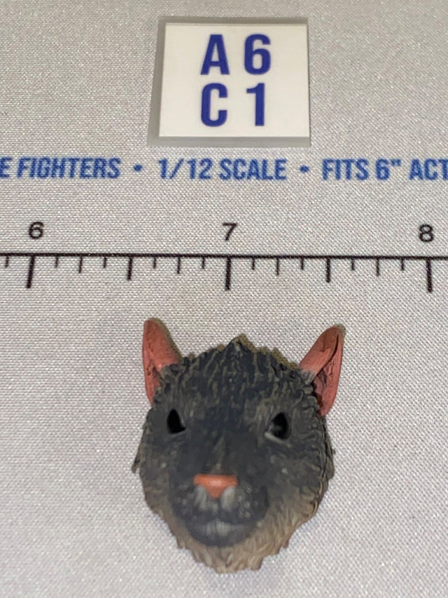1/12 Scale Rat Head Sculpt, Dark Gray - Four Horsemen - Mythic Legions