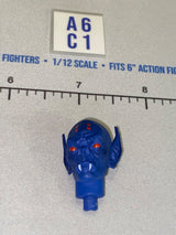 1/12 Scale Four Horsemen - Mythic Legions Fantasy Alien Creature Head Sculpt - Blue