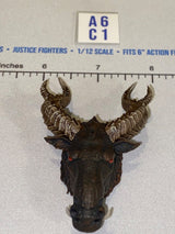 1/12 Scale Four Horsemen - Mythic Legions Fantasy Demon Bull Head Sculpt with Large Curved Horns