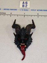1/12 Scale Four Horsemen - Mythic Legions Fantasy Demon Devil Head Sculpt with Large Ram Horns