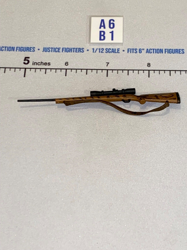 1/12 Scale Modern Hunting Bolt-Action Rifle with Scope and Sling