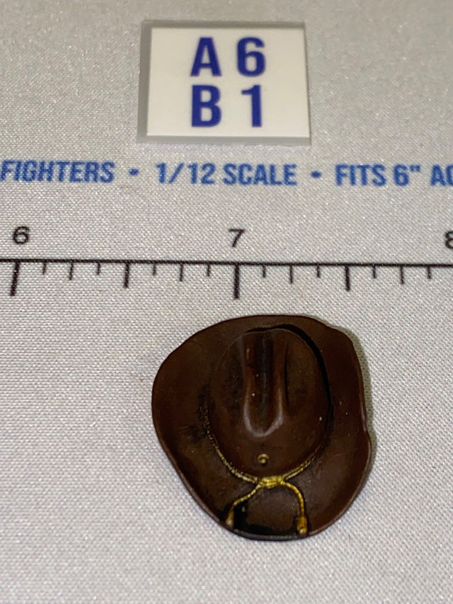 1/12 Scale Western Era Cowboy Hat with Gold Chin Cord