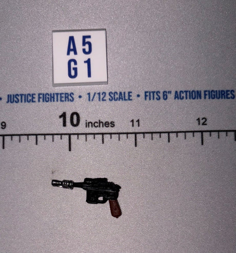 1/12 Scale Blaster Pistol - Star Wars Black Series - Dark Gray with Brown Grip