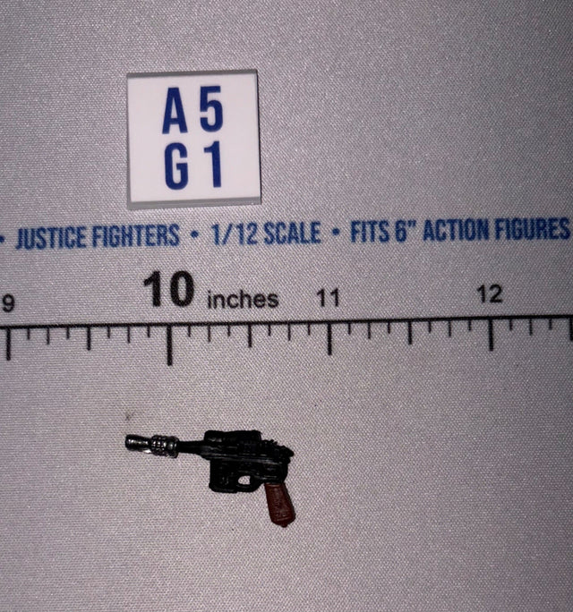 1/12 Scale Blaster Pistol - Star Wars Black Series - Dark Gray with Brown Grip