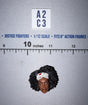 1/12 Scale Star Wars Black Series Female Head Sculpt with Dark Curly Hair and White Headband