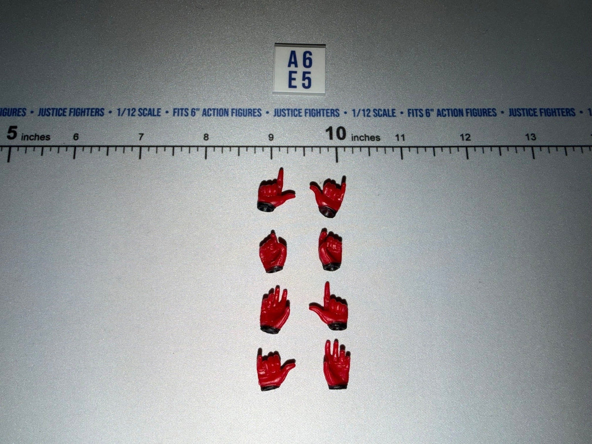 1/12 Scale Hands Set - Red - Gloved - Figuarts