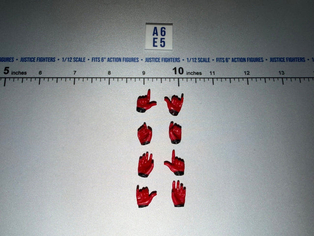 1/12 Scale Hands Set - Red - Gloved - Figuarts