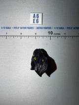 1/12 Scale Long Dark Hair Wig for Head Sculpt with Ear Rings - Marvel Legends